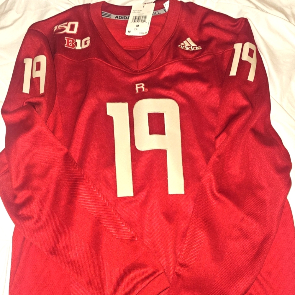 Adidas Rutgers 150th anniversary football jersey‎ sz M